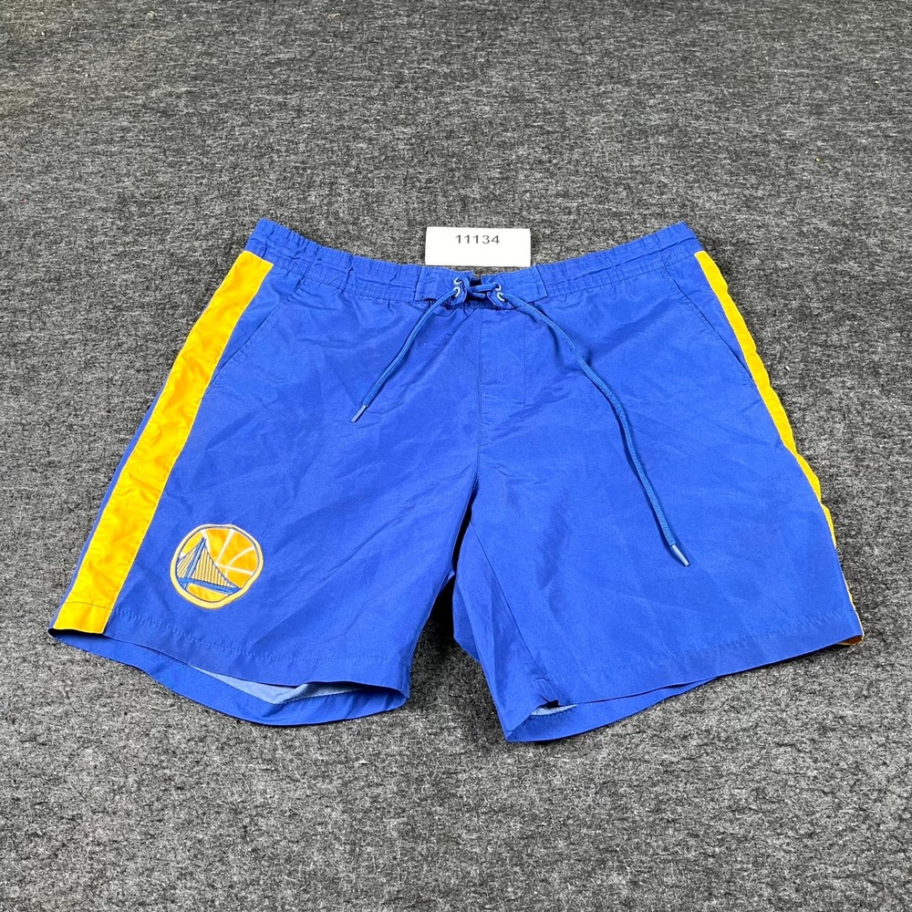Golden State Warriors Swim Shorts Men Medium Blue G-III Sports by Carl Banks NBA